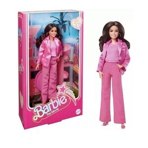 Barbie The Movie Gloria Collectible Doll Wearing Three-Piece Pink Power Pantsuit